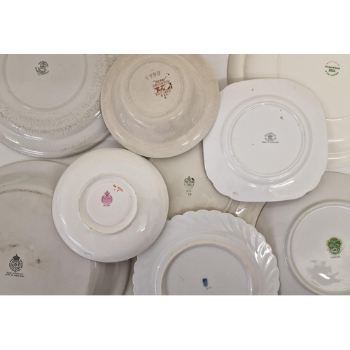 308 - A collection of 36 pieces of mixed vintage tableware. To include Royal Worcester, Wedgwood, Derby, e... 