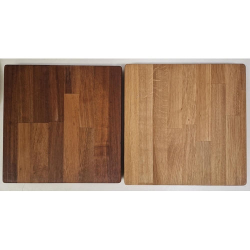 421 - A set of three solid wood chopping boards, made by Woodchester Cabinet Makers. All appear unused.