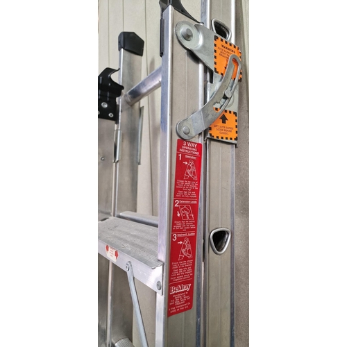 454 - A 3-way aluminium ladder, by 'Beldray'. Height as stepladder 188cm.