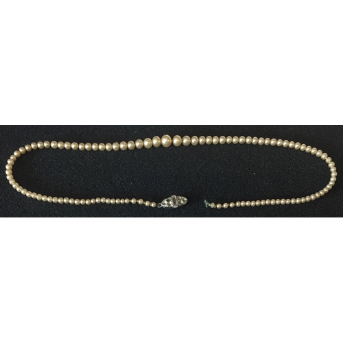 660 - Two vintage, boxed simulated pearl necklaces, by 'Lotus' & 'Rosita'.