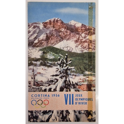 991 - A rare 1956 Cortina Winter Olympics colour folding programme.