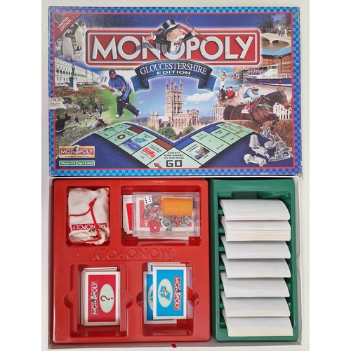 744 - A boxed 'Gloucestershire - Edition' Monopoly game. Unchecked for completeness,