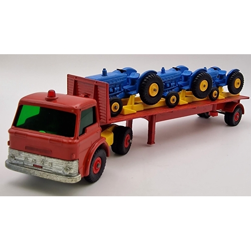 866 - An original, boxed 'Matchbox - Ford Unit with Trailer & Tractors', model no. K-20.