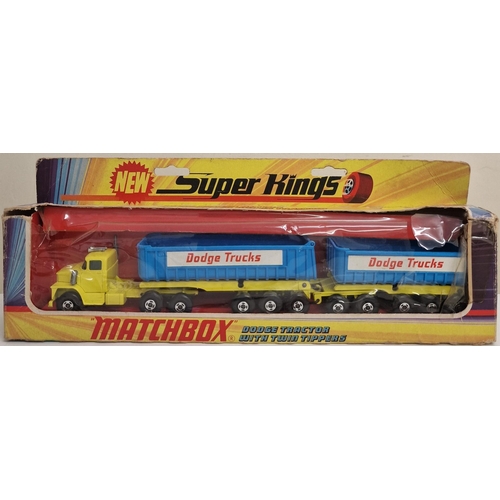 867 - An original, boxed 'Matchbox Super Kings -  Dodge Tractor with Twin Tippers', model no. K-16.