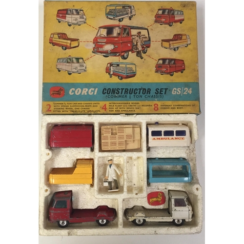 879 - Corgi GS27 - 'Constructor Set (Commer 3/4-ton Chassis)'. Models in playworn condition. original box.... 