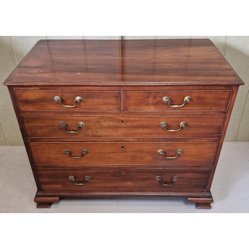 42 - A good quality, Georgian mahogany chest of two over three drawers, with brass handles. Dimensions(cm... 