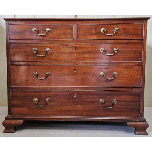 42 - A good quality, Georgian mahogany chest of two over three drawers, with brass handles. Dimensions(cm... 