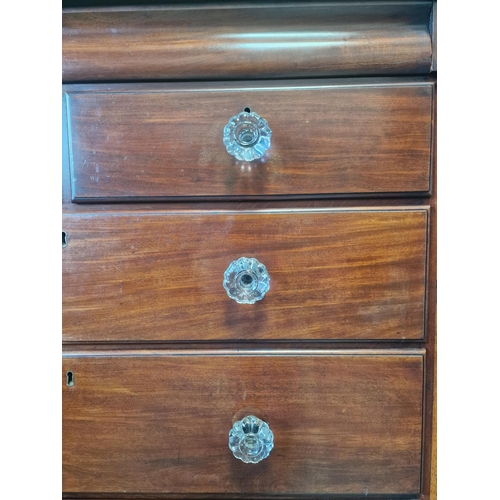 97 - An impressive Victorian mahogany chest of drawers. Two over three graduated drawers, with a secret d... 