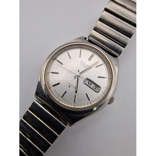 584 - A retro 1970's gents 17-jewel Seiko watch, with service document from 2023.