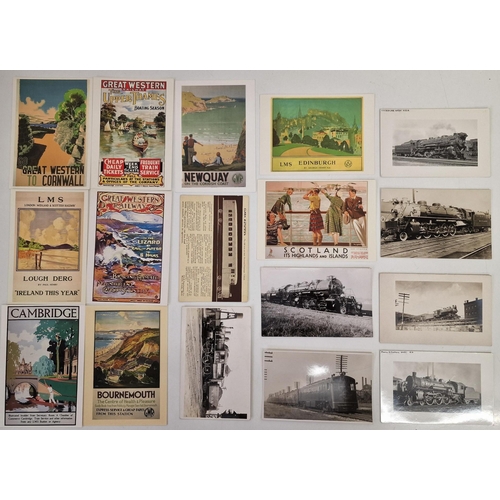 710 - A collection of vintage railway postcards & booklets. Approx. 43 in total.