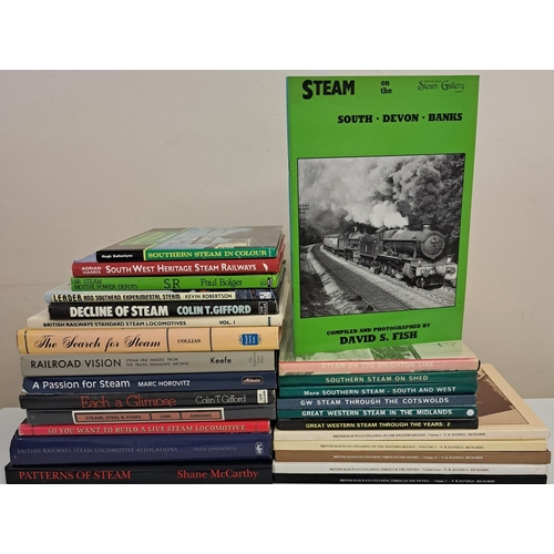 722 - A collection of 26 steam train historical & reference books.