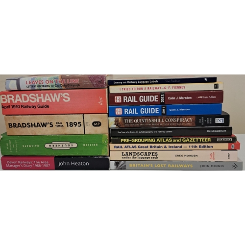 730 - A collection of 15 railway reference & guide books.