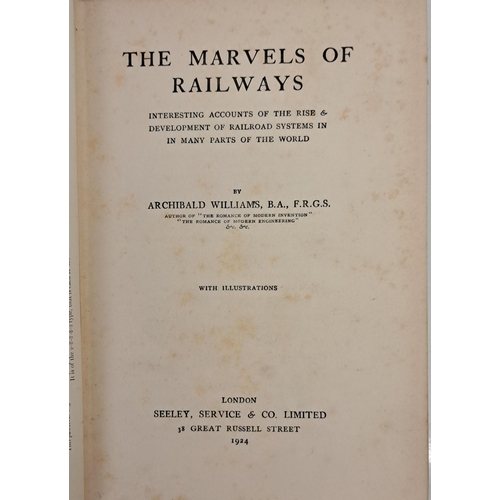 731 - A collection of six, early 20th century editions, of railway related books, by Archibald Williams. T... 