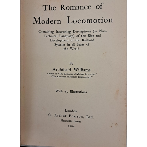 731 - A collection of six, early 20th century editions, of railway related books, by Archibald Williams. T... 