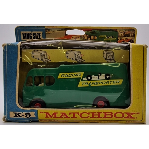 869 - An original, boxed 'Matchbox - Racing-Car Transporter', model no. K-5.