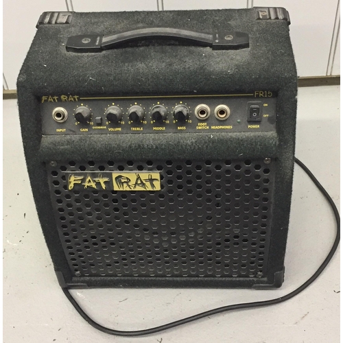 997 - A 'Fat Rat' guitar amplifier. Model no FR15. Dimensions(cm) H31, W31, D21.