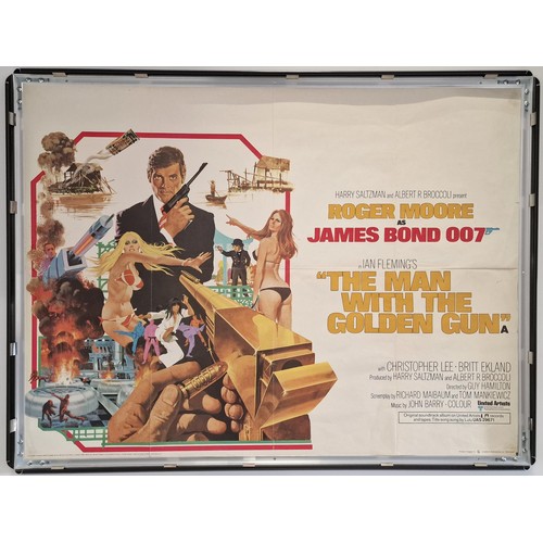 1006 - James Bond - The Man with the Golden Gun original UK Quad Poster, from 1974. A rare British poster f... 