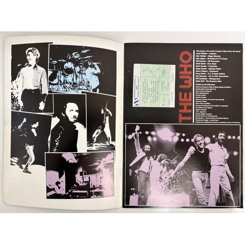 5035 - An original tour programme & ticket stubs from 1982. The Who - 