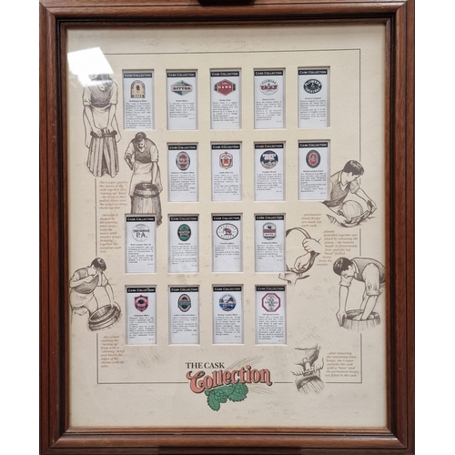 6213 - A framed set of 'Cask Collection' cards. Framed dimensions(cm) H58, W48.