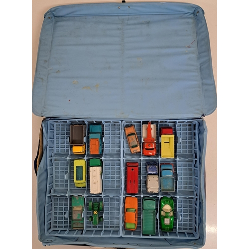 3793 - A vintage Matchbox Collectors carry case, together with fifteen diecast vehicles. Makers include Cor... 