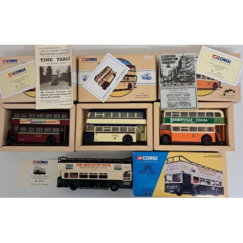 3799 - A collection of four Corgi Classics limited edition buses. To include model no's 33501/97314/97336/9... 