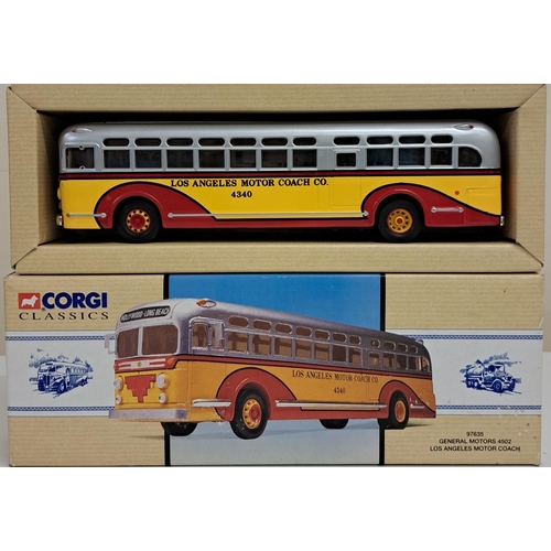 3800 - A collection of four boxed Corgi Classics coaches & buses (model no's Q949-22/Q949-25/97100/97635), ... 