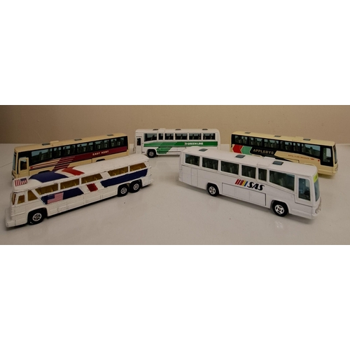 3801 - A collection of five boxed Corgi coaches (model no's 91905/91907/91909/91914(x2)), together with twe... 