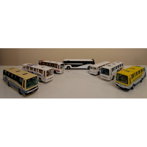 3801 - A collection of five boxed Corgi coaches (model no's 91905/91907/91909/91914(x2)), together with twe... 