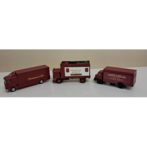 3804 - A collection of nine, unboxed Corgi Anderton & Rowlands circus vehicles, from the 'Showmans' range.