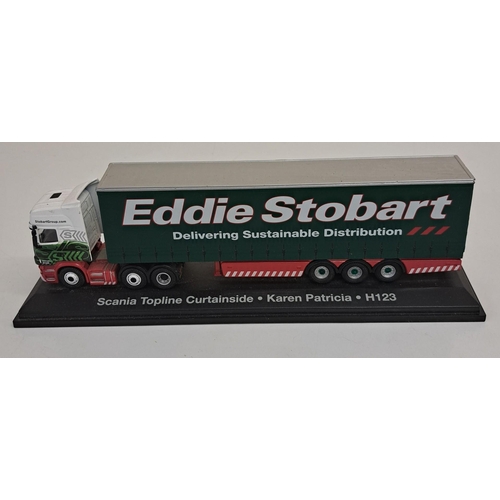 3808 - A collection of four, unboxed Atlas Editions & Oxford Diecast Eddie Stobart vehicles. To include thr... 