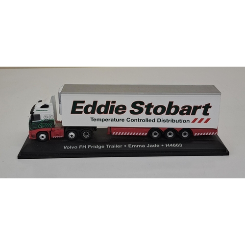 3808 - A collection of four, unboxed Atlas Editions & Oxford Diecast Eddie Stobart vehicles. To include thr... 