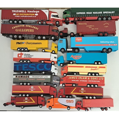 3811 - A collection of eighteen unboxed lorries, by various makers.