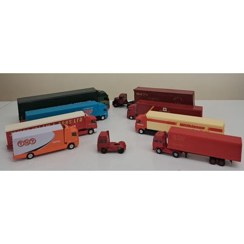 3811 - A collection of eighteen unboxed lorries, by various makers.