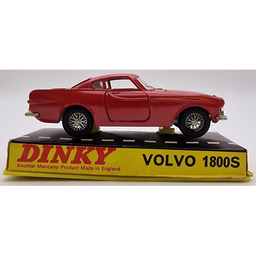 3819 - An original, boxed, late 1960's, Dinky Volvo 1800S in red, with white interior. Model no. 116.