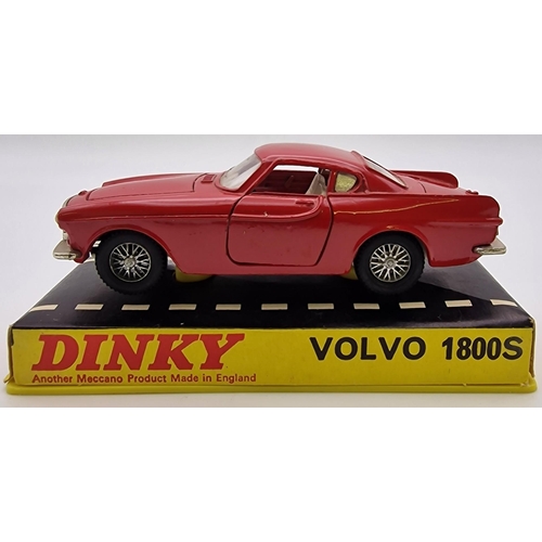 3819 - An original, boxed, late 1960's, Dinky Volvo 1800S in red, with white interior. Model no. 116.