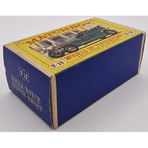 3826 - An early boxed, Matchbox Models of Yesteryear Rolls-Royce Silver Ghost, in metallic green. Model no.... 