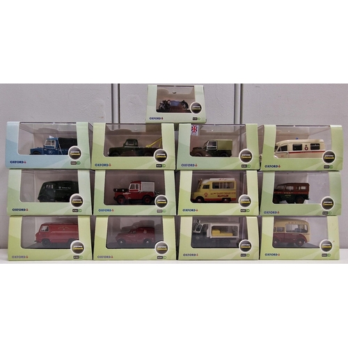 3828 - A collection of thirteen boxed/as new, 1:76 scale Oxford Diecast commercial model vehicles.