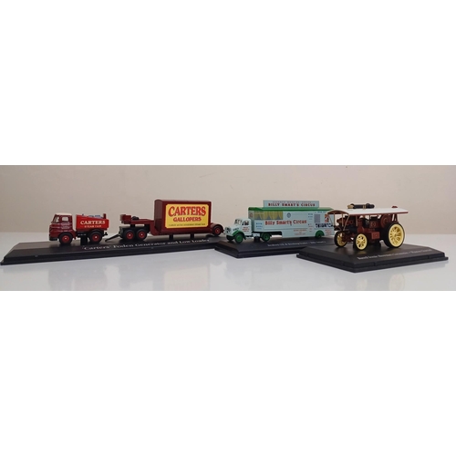 3835 - A collection of three boxed, Atlas Editions circus models. To include model no's 4654-101/102/103.