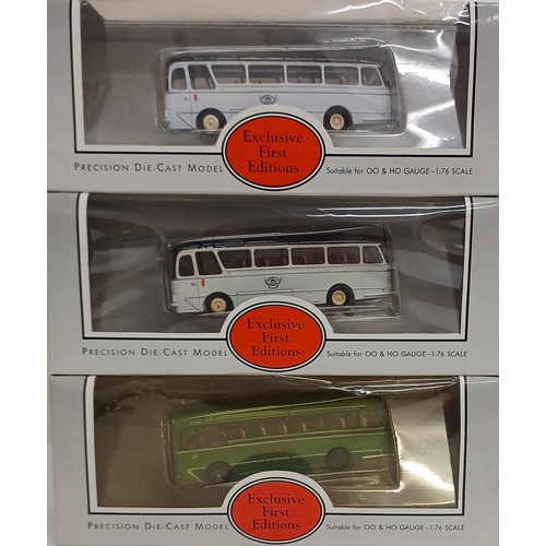 3841 - A collection of three boxed, 1:76 scale EFE coaches. To include model no's 12101/12201(x2).