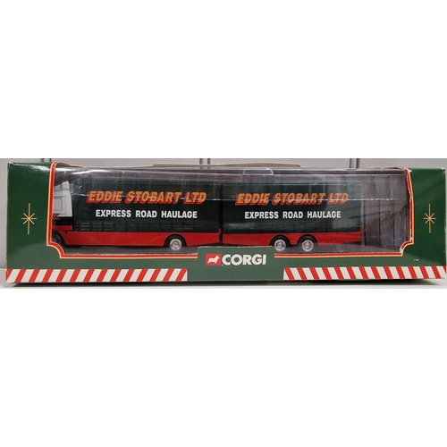 3847 - A boxed Corgi Volvo SWB Lorry with Close Couple Trrailer, in 'Eddie Stobart' livery, model no. 59516... 