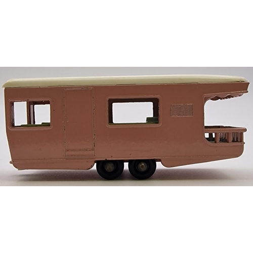 3853 - An original, boxed Lesney Matchbox Trailer Caravan, in pink, from mid 1960's. Model no.23.