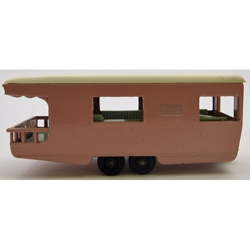 3853 - An original, boxed Lesney Matchbox Trailer Caravan, in pink, from mid 1960's. Model no.23.