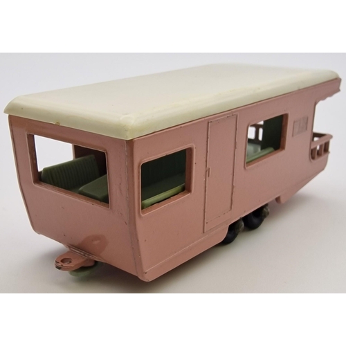 3853 - An original, boxed Lesney Matchbox Trailer Caravan, in pink, from mid 1960's. Model no.23.