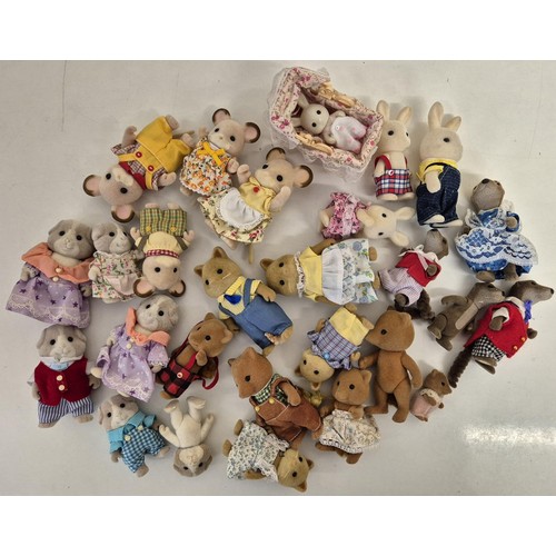 4429 - A collection of approximately 27 unboxed Sylvanian Family figures. To include mice, rabbits, squirre... 