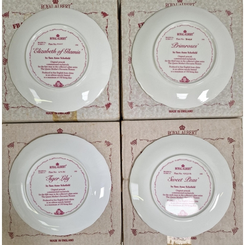 5044 - A collection of nine, boxed, limited edition Royal Albert Queen Mother's Favourite Flowers Plates.