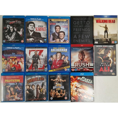 5090 - A collection of 13 Blu-ray action movies & 1 DVD. All viewing rated 15 or 18.