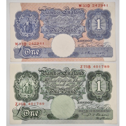 5118 - A collection of older GB banknotes, in excellent condition. To include 1940 Blue £1; 1950 £1, togeth... 