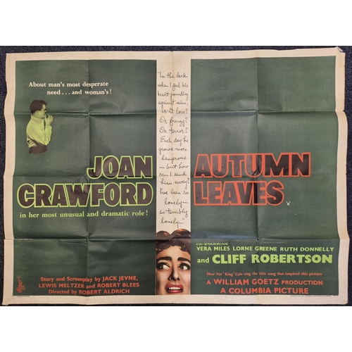 5130 - Joan Crawford - Autumn Leaves. An original UK Quad Poster, from 1956. A British poster, printed by S... 