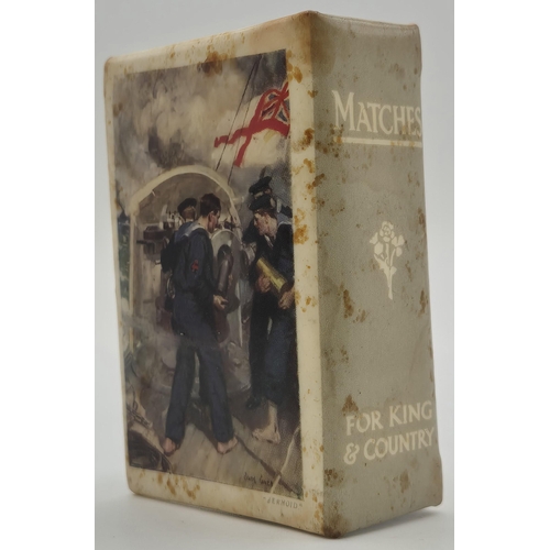 6287 - A vintage Dunhill pipe tobacco tin, together with a post WWI matchbox case.