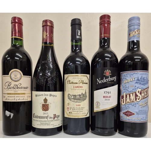 6289 - A selection of five bottles of unopened red wine. ***Proof of age will be required before goods are ... 